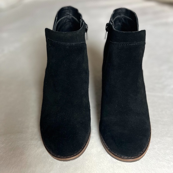 LUCKY BRAND Blue Suede Wedge Ankle Boots - Picture 7 of 8